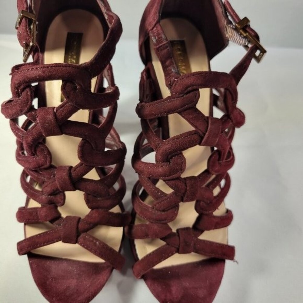 BCBG Burgundy Suede Heels Size 6